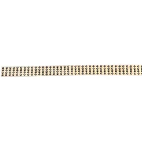 White Cream Studded Leather Belt Medium 31.5-37 Western Boho 1” Y2K main image 8